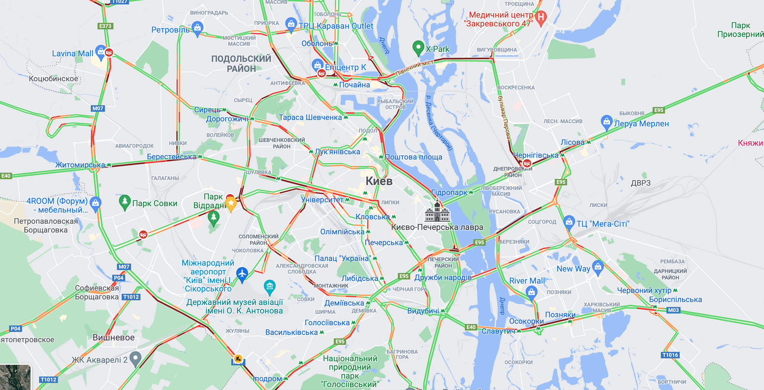 В Киеве сбой в работе общественного транспорта. Введено оперативное положение